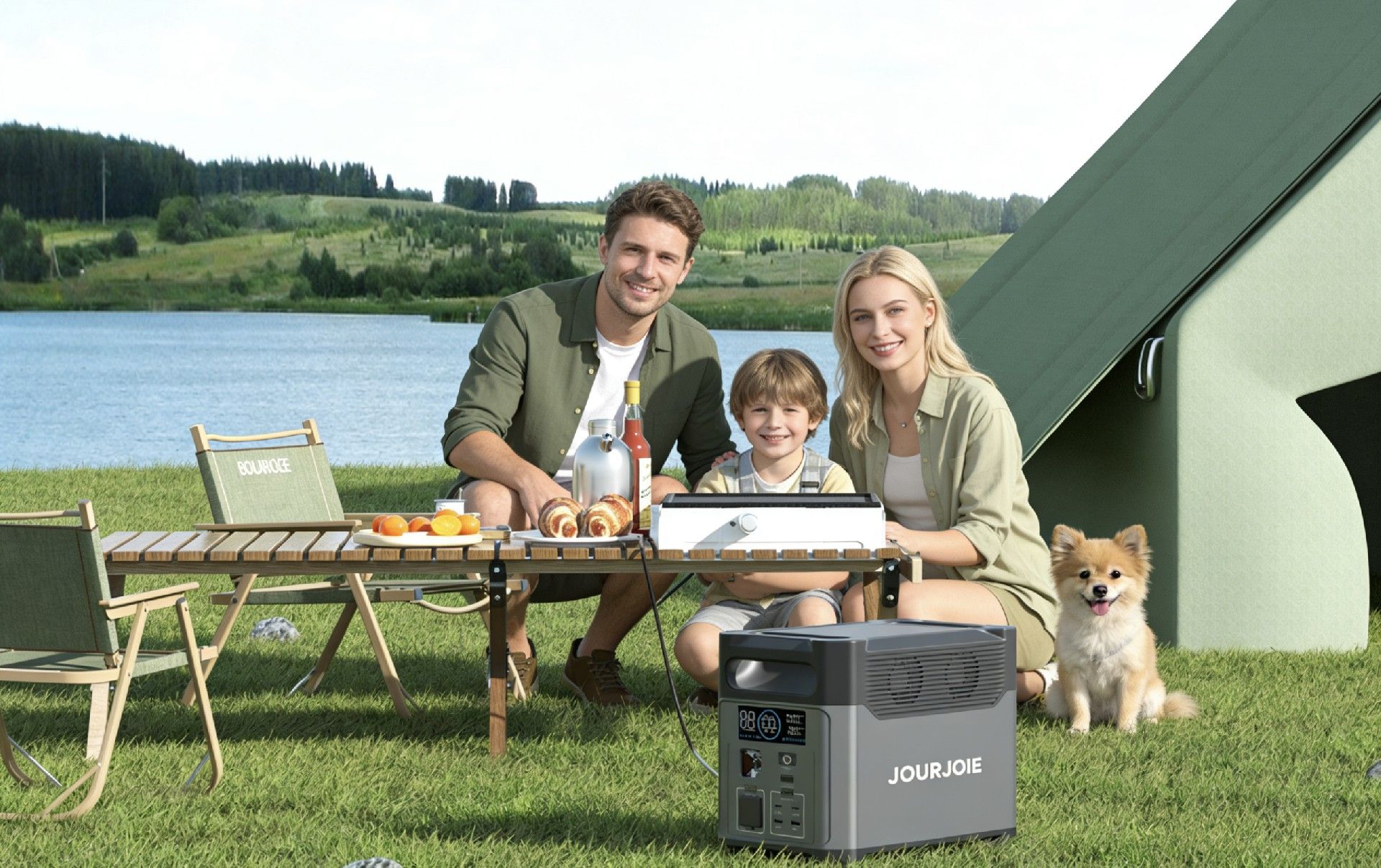 glamping-tent-portable-power-station-picnic