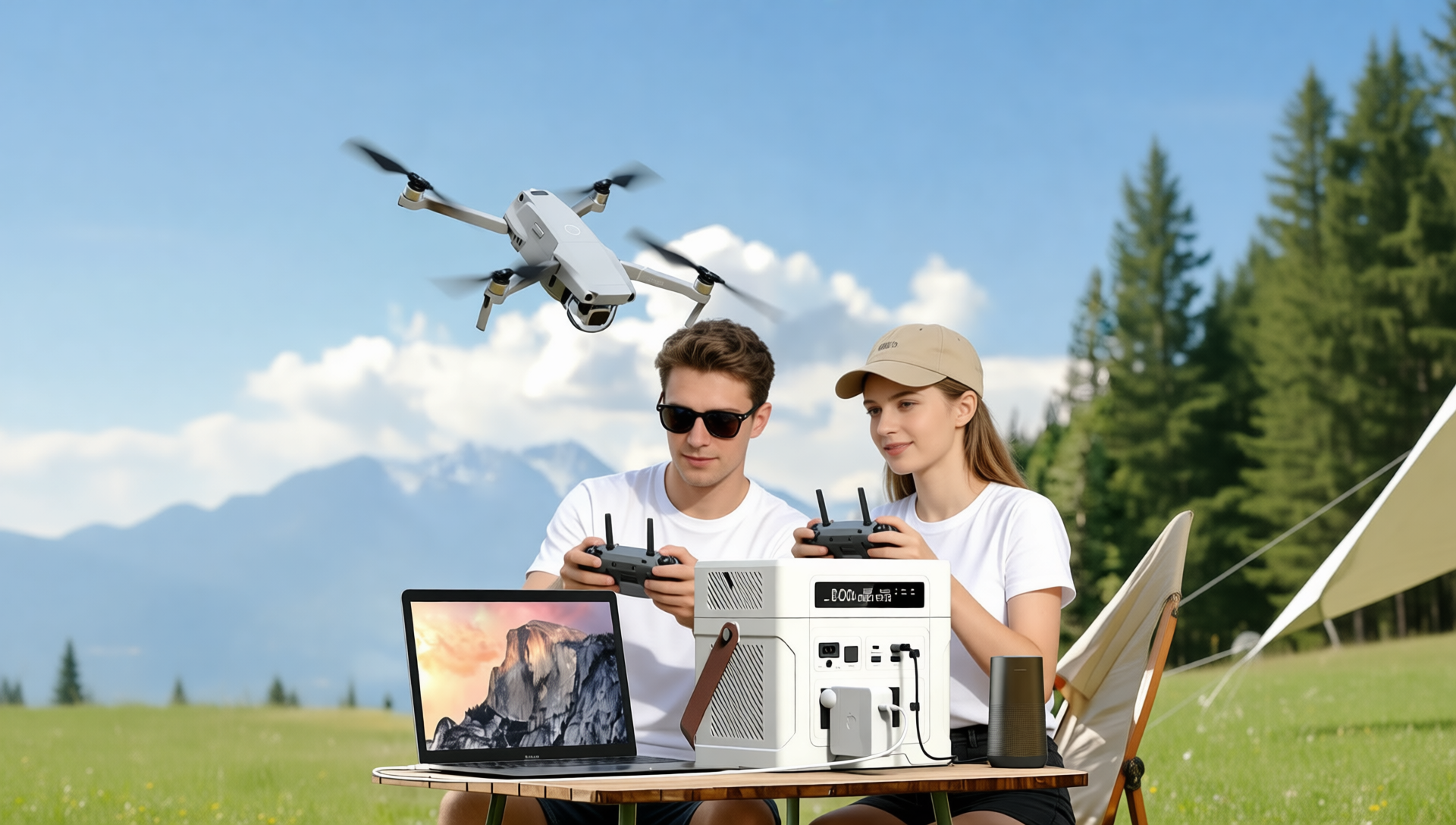 outdoor-camping-drone-charging-station